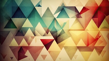 Abstract geometric background with triangle shape pattern web banner background, ai