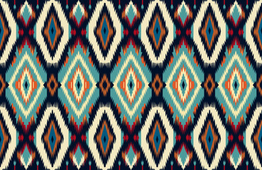 Wall Mural - Seamless pattern of traditional African American tribal or Indian ethnic fabric pattern. vector illustration