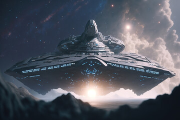 Wall Mural - Spaceship Generative AI