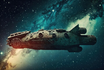 Wall Mural - Spaceship Generative AI