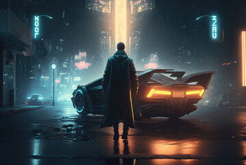 Wall Mural - Cyberguy from Future Generative AI