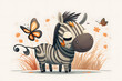 zebra children's illustration