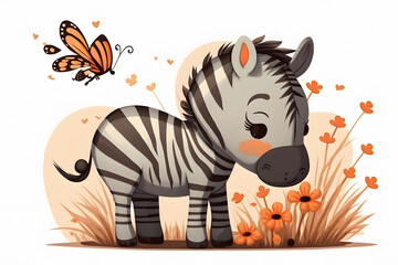  zebra children's illustration