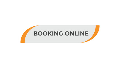 Booking online button web banner templates. Vector Illustration