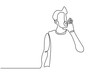 © Ali - one young male open his mouth calling out shouting