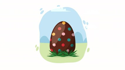 Wall Mural - spring dotted egg painted animation