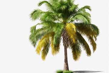 Wall Mural - Remove the palm grove. Isolated palm tree on a white background. coconut palm For a professional composition, a high quality image. Generative AI