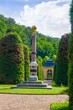 Garden with monument in Weesenstein, Germany