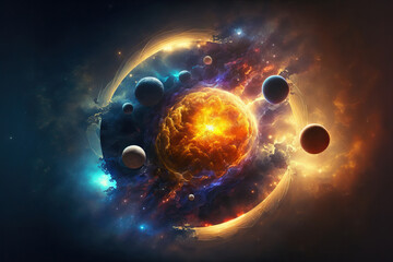Wall Mural - abstract background of space. nebulae and constellations, horoscopes and forecasts. the universe. ge