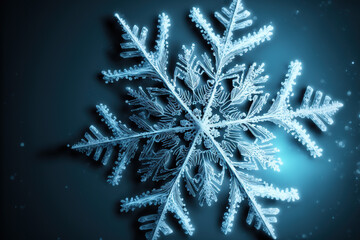 Poster - Beautiful snowflake, Ai generated