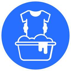 Wall Mural - Cloth washing Vector Icon

