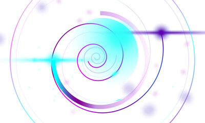 Wall Mural - abstract swirl neon light element