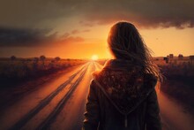 A Female Woman's Pathway To Self-fulfillment - Her Journey To The Setting Sun And Her Goals, Hopes And Aspirations