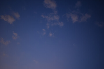 Wall Mural - dark blue sky landscape with white cloud