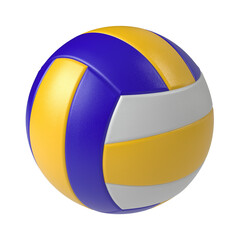 Wall Mural - Volleyball ball isolated transparent background 3d rendering
