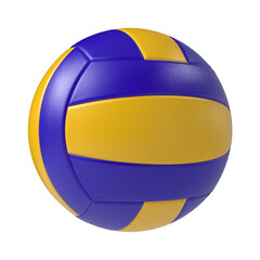 Wall Mural - Volleyball ball isolated transparent background 3d rendering
