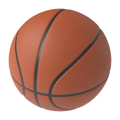 Poster - Basketball ball isolated transparent background 3d rendering
