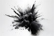 © Loks - black explosion on a white background, generative ai