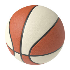 Wall Mural - Basketball ball isolated transparent background 3d rendering
