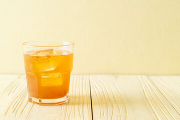 Canvas Print - Delicious sweet drink tamarind juice and ice cube