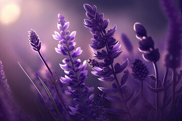 lavendar in the background, generative ai