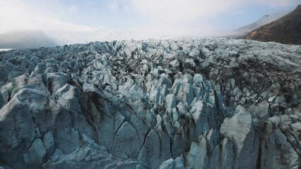 Wall Mural - Glaciers and icebergs in Iceland. Aerial footage. High quality 4k footage