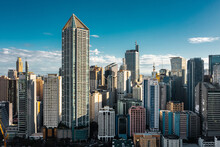 Cityscape Of Makati. It Is A City In Philippines Known For The Skyscrapers And Shopping Malls Of Makati Central Business District