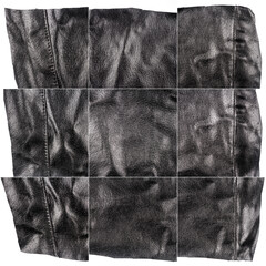 Sticker - Collection of black leather textures