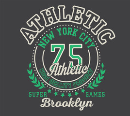 Varsity Sports League - New York college league vector illustration for boys sportswear