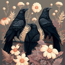Raven Painting Image, Raven Art Illustration, Raven Digital Art