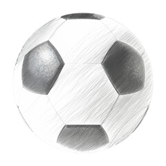 Wall Mural - Soccer ball isolated transparent background drawing
