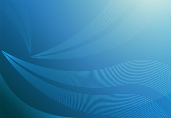 Wall Mural - Smooth wavy gradient background vector. Wavy Blue gradient design background