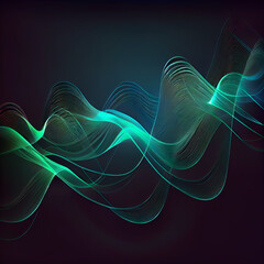 Wall Mural - vector abstract light lines wavy flowing dynamic in colors isolated for concept of generative ai