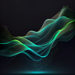 Wall Mural - vector abstract light lines wavy flowing dynamic in colors isolated for concept of generative ai