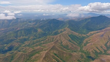 Wall Mural - Aerial view series. Flying over San Juan de los Morros and surroundings. Guarico State, Venezuela