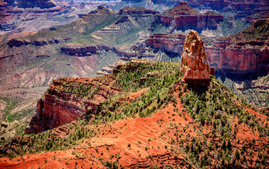 Wall Mural - Mt. Hayden from Point Imperial viewpoint at the Grand Canyon north rim in Arizona