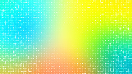 Aufkleber - Abstract poster background for banner design with bright glowing particles. Futuristic graphic vector dots design. Modern art template. Abstract neon halftone background. Glowing neon dots backdrop