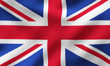 Fototapeta  - Waving National Flag of United Kingdom (UK) or Great Britain