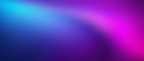 Wall Mural - Neon colors flow, grainy texture effect, purple pink blue color gradient background blurred futuristic banner design