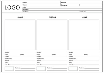 swatch card layout template (garment tech-pack)