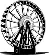 silhouette of a wheel