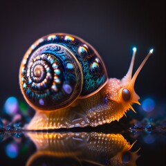 snail macro. generative AI