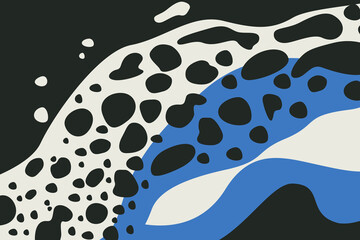 Poster - Blue and black frog skin pattern for background and wallpaper