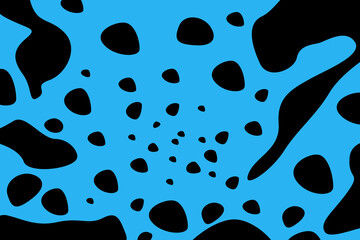 Poster - Abstract blue background with black spot pattern