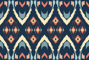 Wall Mural - Seamless pattern of traditional African American tribal or Indian ethnic fabric pattern. vector illustration