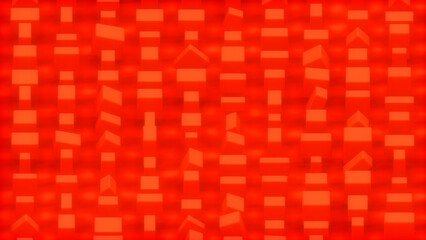 Wall Mural - red high tech cg pattern of geometrical cubes - randomization - abstract 3d illustration