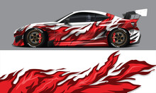  Car Livery Design Vector. Graphic Abstract Stripe Racing Background Designs For Wrap