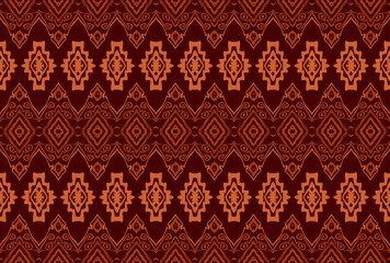 Wall Mural - Seamless pattern of traditional African American tribal or Indian ethnic fabric pattern. vector illustration