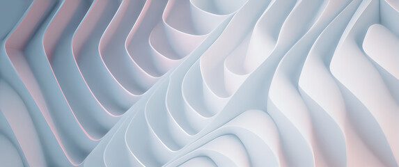 Wall Mural - Abstract 3D White Background
