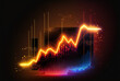 © optimalgraphic - Business economic charts of graph abstract background Generative AI
